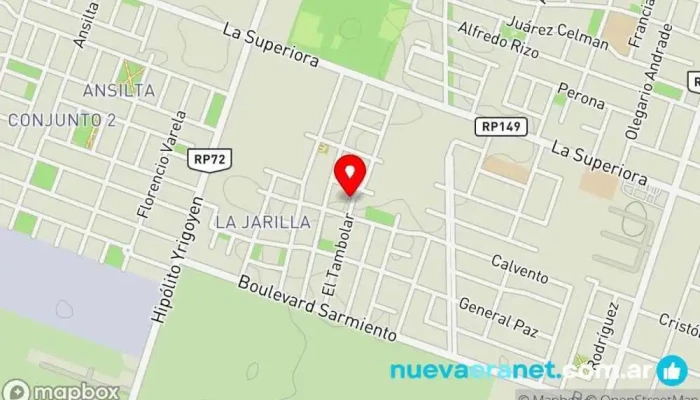 mapa de Lili ber Panadería en Rawson