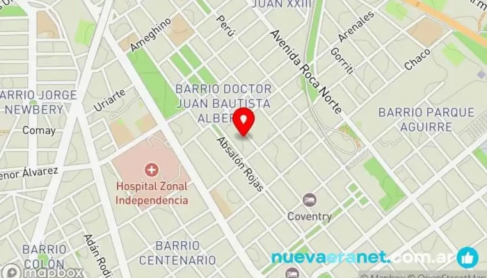 mapa de Linea Blanca S.R.L. (Suc. Yrigoyen | SDE) Proveedor de repuestos de electrodomésticos en Santiago del Estero
