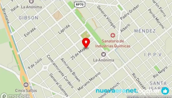 mapa de Lo de Quijano Cafetería en Cinco Saltos