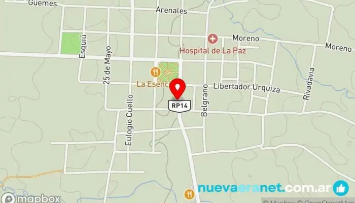 mapa de Lo Nuestro Panadería en La Paz