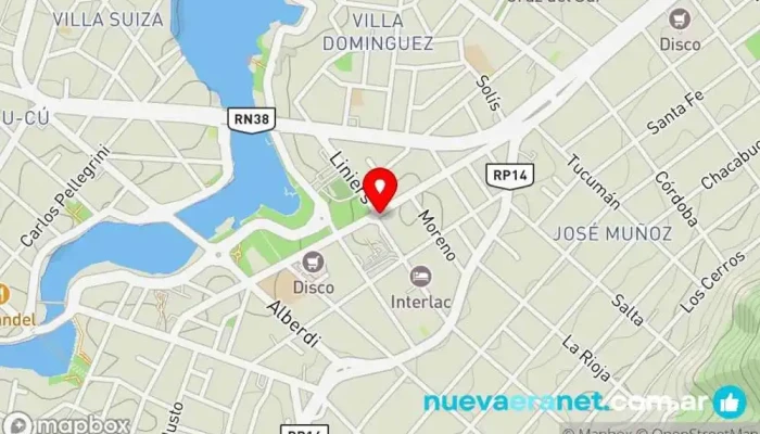 mapa de LO + RICO - Panaderías Panadería en Villa Carlos Paz