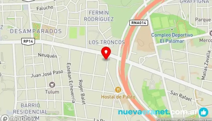 mapa de Lógico el origen del pan. Panadería en San Juan