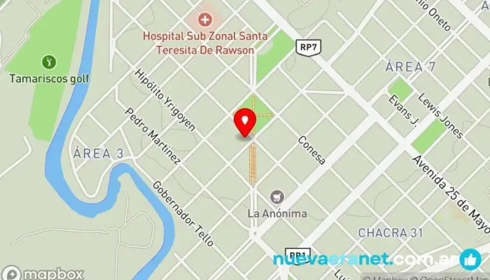 mapa de Lola Mora Comercio en Rawson
