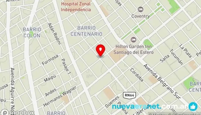 mapa de Los Artesanos Panadería en Santiago del Estero