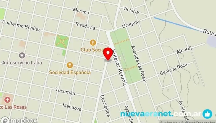mapa de Los Nogales Tienda de bebidas alcohólicas en Las Rosas