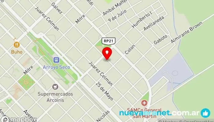 mapa de Los Nonos Panadería en Arroyo Seco