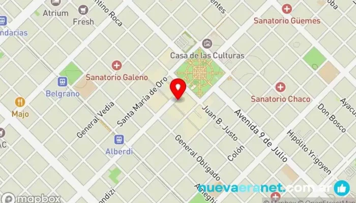 mapa de Luigi Heladería y Pastelería Heladería, Bar, Cafetería, Pastelería, Restaurante en Resistencia