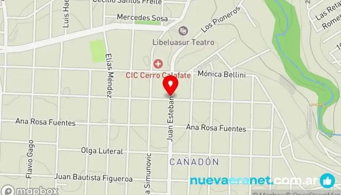 mapa de Luisito Mercado en El Calafate