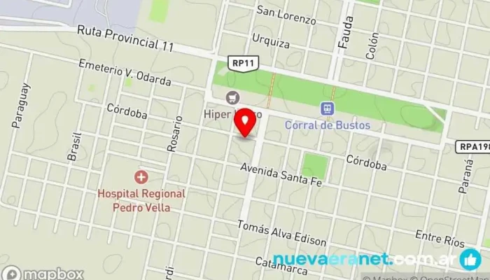 mapa de Lulú Cakes Pastelería en Corral de Bustos-Ifflinger
