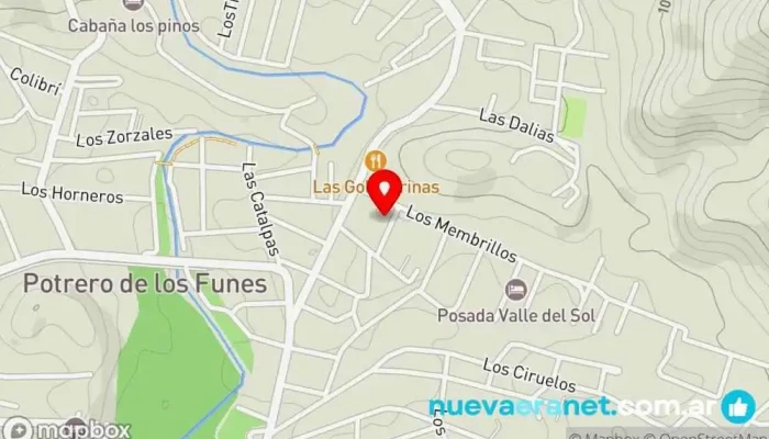 mapa de Lunamakena Bed & Breakfast, Hotel en Potrero de los Funes