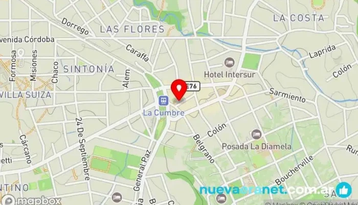 mapa de Lunas viennoiserie Panadería en La Cumbre