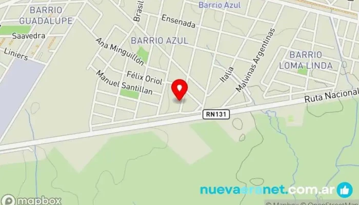 mapa de Maia Trembecki Servicio de Lunch Pastelería en Crespo