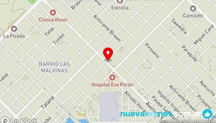 mapa de Mana PANADERIA Panadería en Barranqueras
