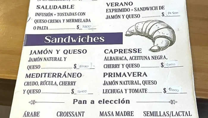 Manjares Cafe Pasteleria Carta - Puerto Madryn