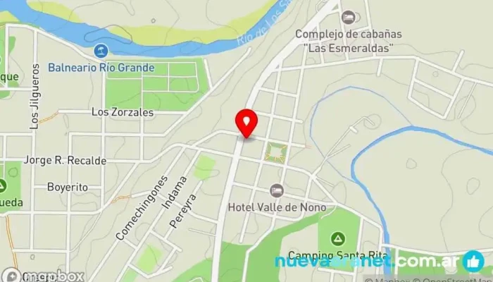 mapa de Manos y Arte Panadería en Nono