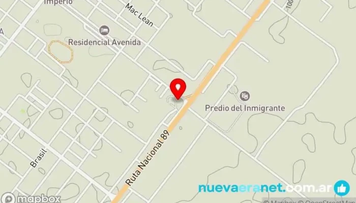 mapa de Manzano Panadería, Cafetería, Pastelería en Las Breñas