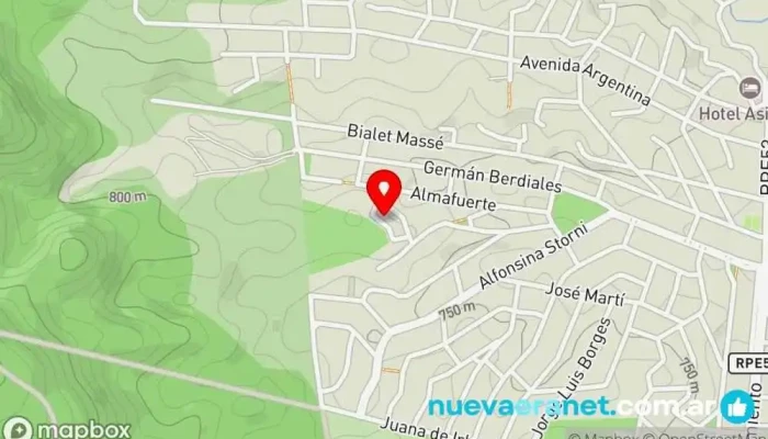 mapa de Marías Del Cielo Peperina Serrana Tienda de fármacos orgánicos, Tienda de alimentos naturales en Salsipuedes