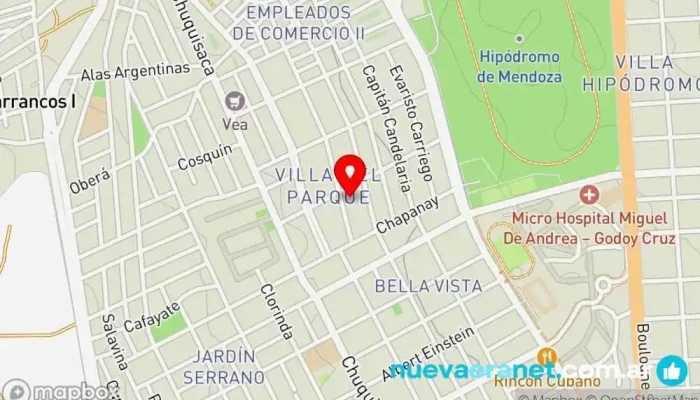 mapa de Marisa Quiroga Pastelería Creativa Pastelería en Godoy Cruz