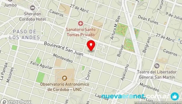 mapa de Martillera Mónica Ferrari Agencia de bienes inmuebles comerciales, Tasador, Casa de subastas, Tasador de bienes inmuebles, Actuación judicial, Agencia inmobiliaria, Tasador inmobiliario, Consultor inmobiliario, Promotora inmobiliaria en Córdoba