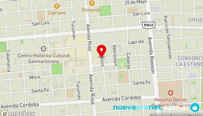 mapa de Martinazzo Deportes S.R.L. Tienda de deportes, Tienda de material deportivo, Tienda de deportes al aire libre, Tienda de ropa de deportes en San Juan