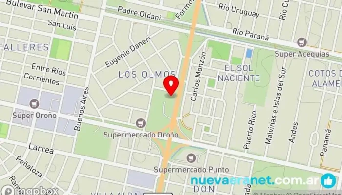 mapa de Martinelli y Asociados Casa de subastas, Oficinas de empresa en Roldán
