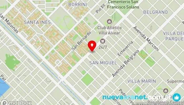 mapa de Martínez Panadería-Autoservicio Tienda de alimentación, Panadería en Resistencia