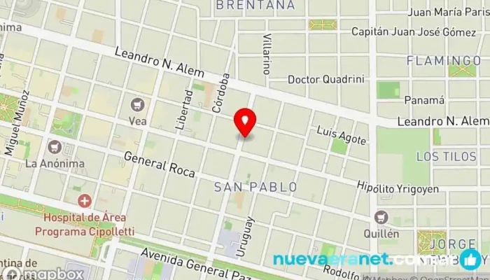 mapa de Materia Prima Tienda de alimentación en Cipolletti