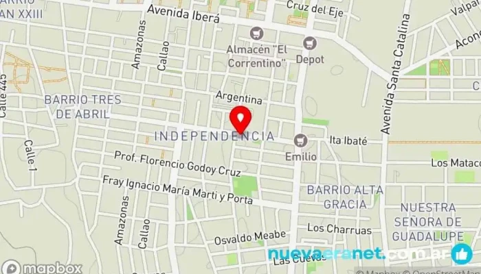mapa de Maxikiosco Naty Panadería en Corrientes