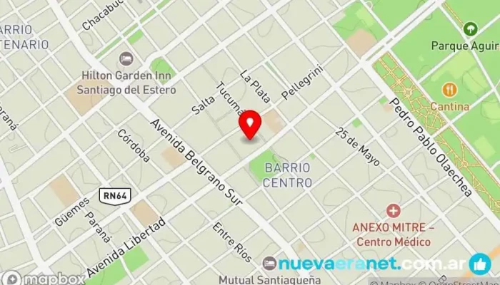mapa de Mc Center Deportes Tienda de deportes en Santiago del Estero