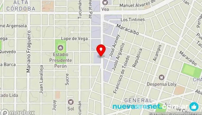 mapa de Medialunas 707 Panadería en Córdoba