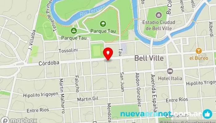 mapa de Melange - Casa de Té & Delicias - Pastelería Franco-Argentina Cafetería en Bell Ville