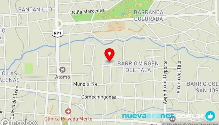 mapa de Merlo Resort  en Merlo