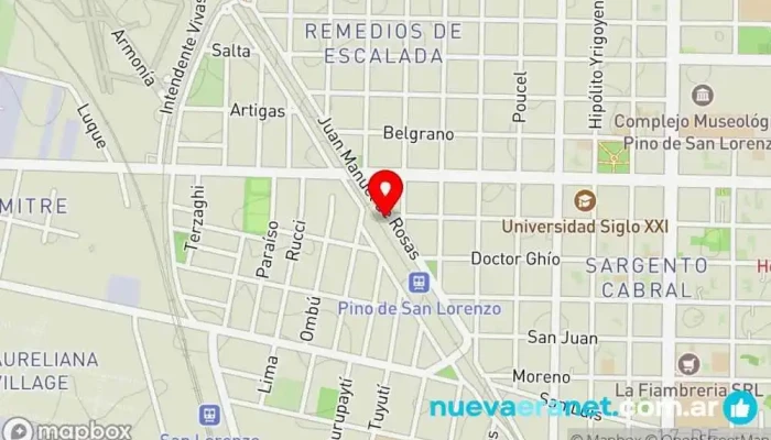 mapa de Mi loca cocina Panadería en San Lorenzo