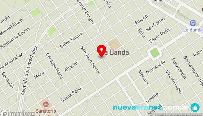 mapa de Mi Luna Panadería en La Banda
