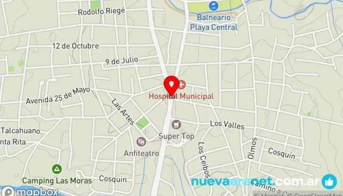mapa de Mina Clavero  en Mina Clavero