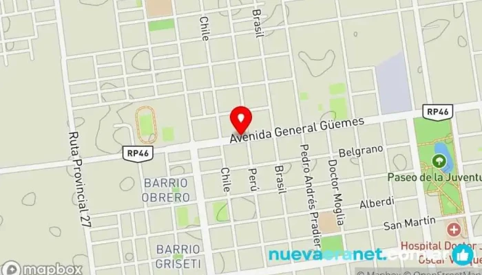 mapa de Mini Panificados B&B Cafetería en Tres Isletas