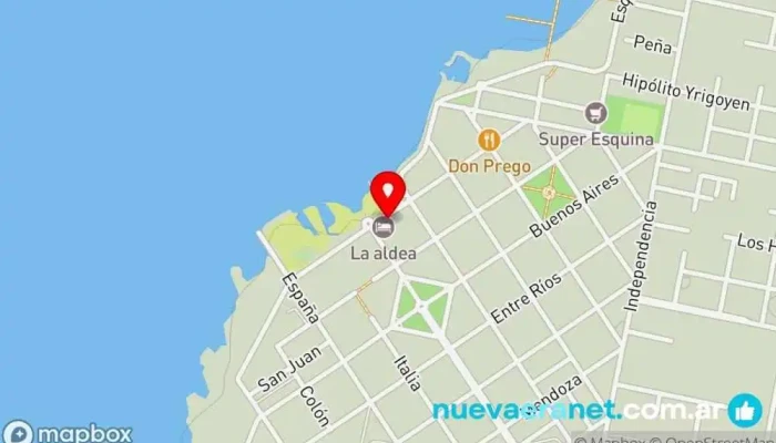 mapa de MIRAMAR. CBA . ARGENTINA Centro comercial en Miramar de Ansenuza