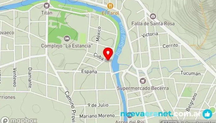 mapa de Mis Manos Panes Panadería en Santa Rosa de Calamuchita