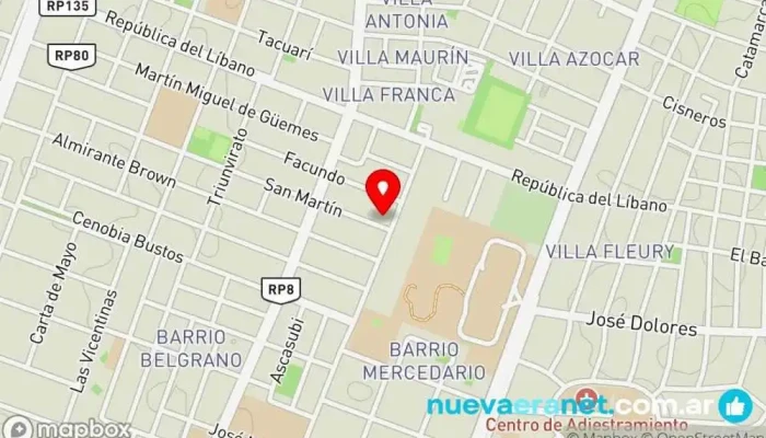 mapa de Mis Tres Soles Panadería Panadería en Villa Krause