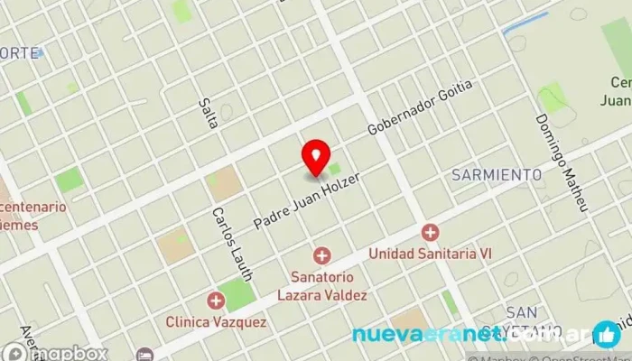 mapa de Misael Panificados Panadería en Juan José Castelli