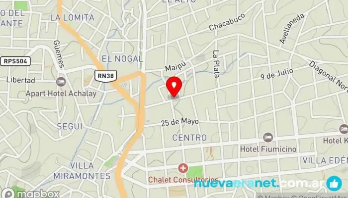mapa de Mister Limpieza Tienda de artículos de aseo personal en La Falda
