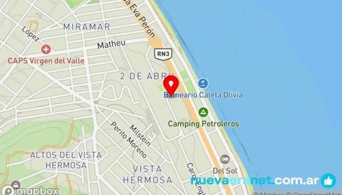 mapa de MM TT tortas de diseño Pastelería en Caleta Olivia