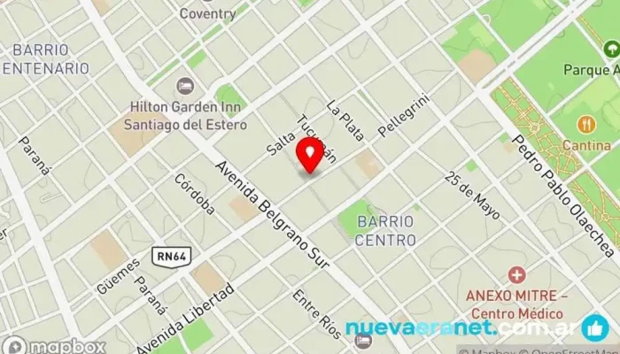 mapa de Montero Sport Tienda de deportes, Tienda de artículos de camping, Tienda de artículos de pesca, Tienda de artículos de fútbol, Tienda de artículos de natación en Santiago del Estero