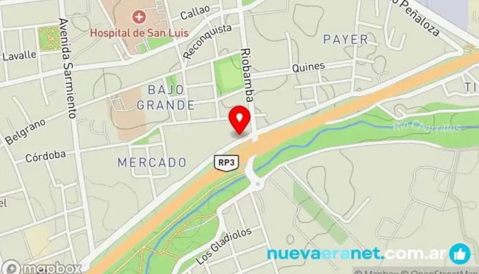mapa de Motel Mimos Hotel para encuentros amorosos en San Luis