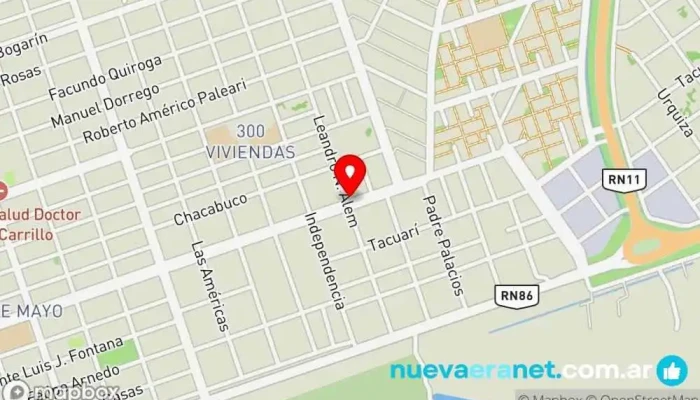 mapa de M&P confiteria Panadería en Clorinda