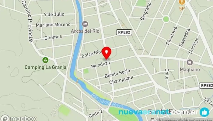 mapa de Mundo Casero Panaderia Panadería, Pastelería en Santa Rosa de Calamuchita