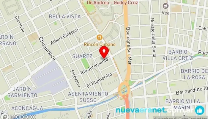 mapa de Mundo de sueños Panadería en Godoy Cruz