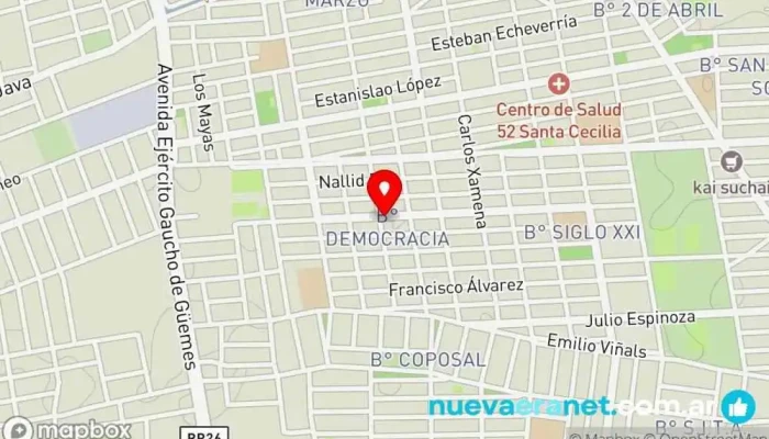 mapa de Mundo Dulce Salta Pastelería en Salta