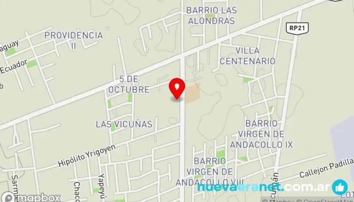 mapa de Mundo Snack's Tienda de galletas en Chimbas