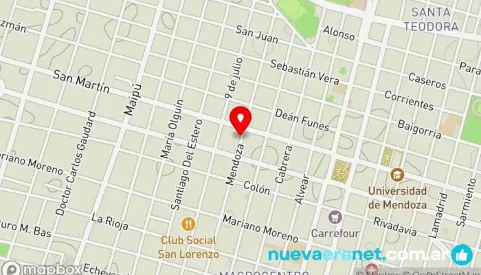 mapa de Nana Dolce Pastelería en Río Cuarto